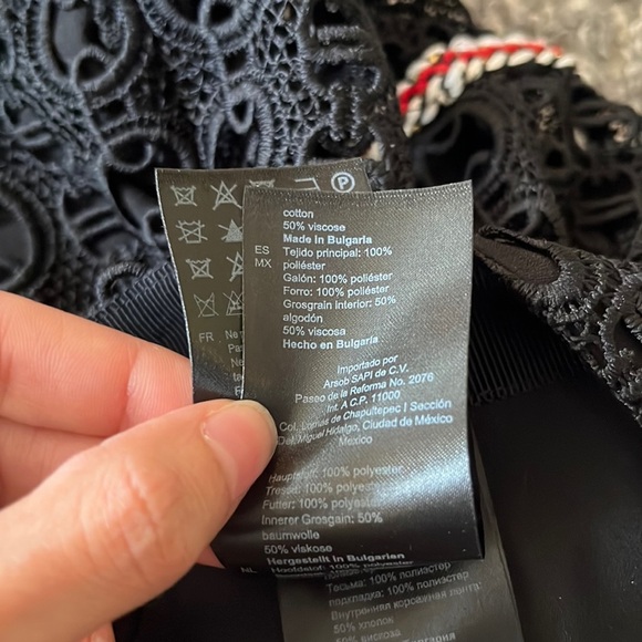 SANDRO Richard Chain-link Lace Skirt In Black - Picture 10 of 11